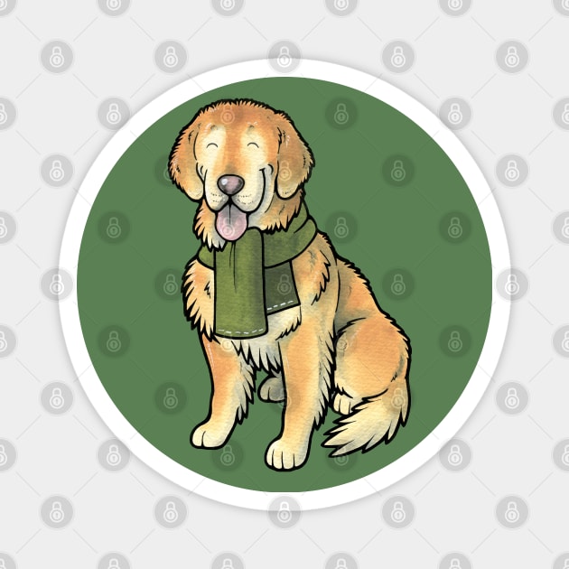 Golden Retriever (senior) Magnet by animalartbyjess